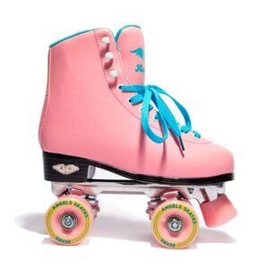 NIB - Angel Skates Sunset Pink w/ Blue Laces - Size US 7